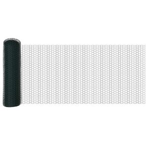 vidaXL Cerca Hexagonal Verde 0,6 x 10 m PVC