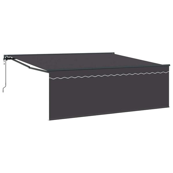 vidaXL Toldo Retr&aacute;til Amarelo e Branco 350 x 250 cm Alum&iacute;nio e Tecido
