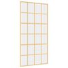 vidaXL Porta deslizante 102,5x205 cm vidro ESG/alum&iacute;nio dourado