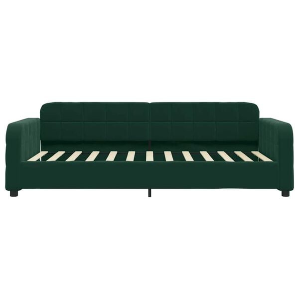 vidaXL Sof&aacute;-cama 80x200 cm veludo verde-escuro