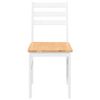 vidaXL Cadeiras de jantar 2 pcs madeira de seringueira maciça branco