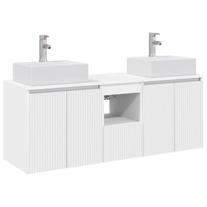 vidaXL Conjunto de Arm&aacute;rios para Banheiro 3 unid. Branco