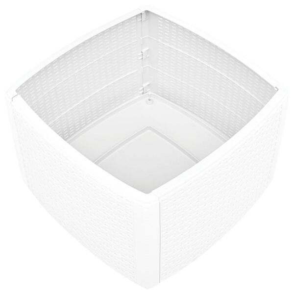 vidaXL Mesa de apoio 54x54x36,5 cm plástico branco