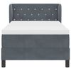 vidaXL Cama Box com colch&atilde;o Cinzento escuro 90 x 190 cm Veludo