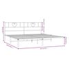 vidaXL Estrutura de cama com cabeceira 183x213 cm metal branco