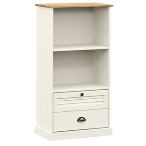 vidaXL Estante VIGO 60x35x114,5 cm madeira de pinho maci&ccedil;a branco