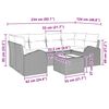 vidaXL Conjunto de Sof&aacute; de Jardim 7 pcs Cinza Claro e Cinza Escuro