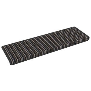 vidaXL Tapetes Adesivos para Escadas 15 pcs Antracite 65 x 21 x 4 cm