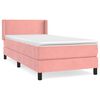 vidaXL Cama com molas/colch&atilde;o 80x200 cm veludo rosa