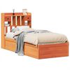 vidaXL Cama sem colch&atilde;o 100x200 cm pinho maci&ccedil;o castanho-mel