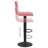 vidaXL Bancos de bar 2 pcs veludo rosa