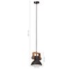 vidaXL Candeeiro suspenso industrial redondo 25 W 19 cm E27 preto
