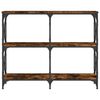 vidaXL Mesa consola 100x28x80,5cm derivados de madeira carvalho fumado