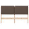 vidaXL Cabeceira estofada com cabeceira Cinza Natural e Claro 120 cm