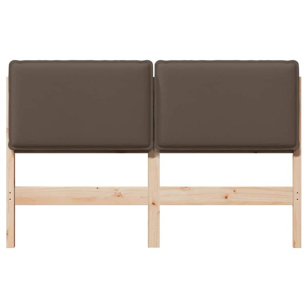 vidaXL Cabeceira estofada com cabeceira Cinza Natural e Claro 120 cm