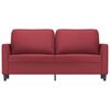 vidaXL Sof&aacute; de 2 lugares 140 cm couro artificial vermelho tinto