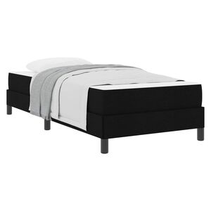 vidaXL Cama Box com colch&atilde;o Preto 90 x 200 cm tecido