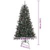 vidaXL &Aacute;rvore de Natal Artificial Verde 180 cm PVC, Pl&aacute;stico e A&ccedil;o