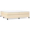 vidaXL Cama com molas/colch&atilde;o 200x200 cm tecido cor creme