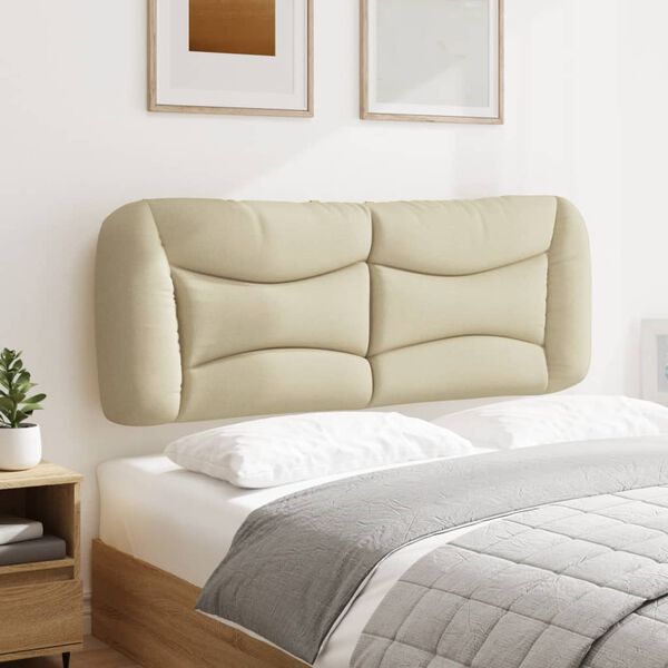 vidaXL Almofad&atilde;o de cabeceira Hvar 120 cm tecido creme
