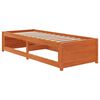 vidaXL Sof&aacute;-cama sem colch&atilde;o 90x200 cm pinho maci&ccedil;o castanho-mel