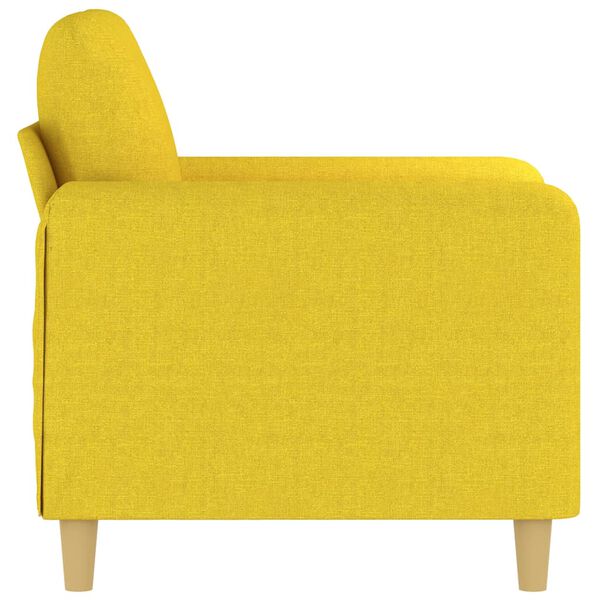 vidaXL Poltrona 60 cm tecido amarelo-claro