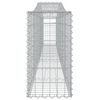 vidaXL Cestos gabião arqueados 10pcs 400x30x60/80 cm ferro galvanizado