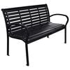 vidaXL Banco de jardim 116 cm a&ccedil;o e WPC preto