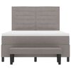 vidaXL Cama Box com cabeceira Cinzento-acastanhado 160 x 200 cm tecido