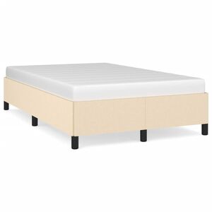 vidaXL Estrutura de cama sem colch&atilde;o 120x200 cm tecido cor creme