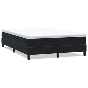 vidaXL Cama com molas sem colch&atilde;o 140x220 cm veludo preto