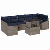 vidaXL Conjunto de Sof&aacute; de Jardim 8 unid. Cinzeto vime PE
