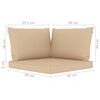 vidaXL 5 pcs conjunto lounge de jardim c/ almofad&otilde;es bege