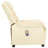 vidaXL Cadeira de massagens couro artificial cor creme