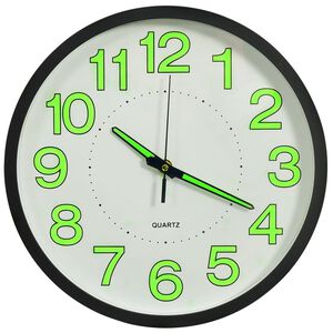 vidaXL Rel&oacute;gio de parede luminoso 30 cm preto