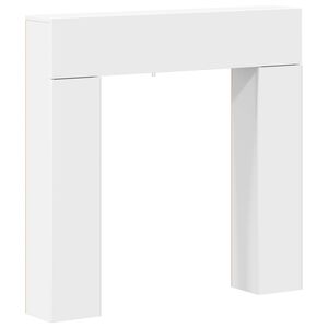 vidaXL Moldura de Lareira Branco 102 x 18 x 100,5 cm