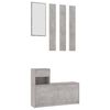 vidaXL Unidade corredor 100x25x76,5 cm contraplacado cinzento cimento