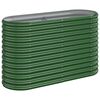 vidaXL Canteiro elevado jardim 114x40x68 cm a&ccedil;o galvanizado verde