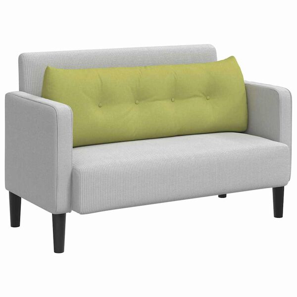 vidaXL Travesseiro para Costas Verde Claro 140 x 24 x 50 cm tecido