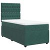vidaXL Cama com molas/colch&atilde;o 90x190 cm veludo verde-escuro