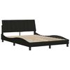 vidaXL Estrutura de cama sem colch&atilde;o Hanko 140x190 cm tecido preto