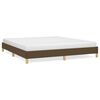 vidaXL Estrutura de cama sem colch&atilde;o 180x200 cm tecido castanho-escuro