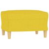 vidaXL Poltrona com apoio de pés 60 cm tecido amarelo-claro