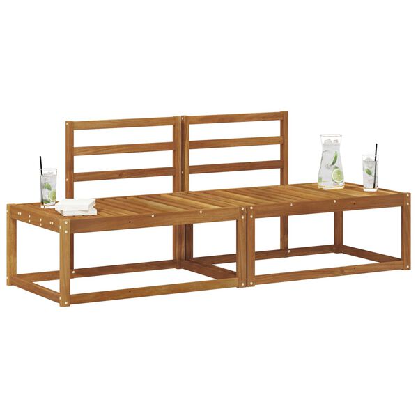 vidaXL Sof&aacute; de Canto Externo 2 Pe&ccedil;a Natural 182,5 x 63 x 73 cm