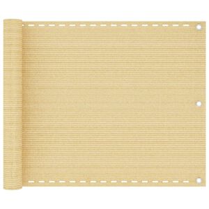 vidaXL Tela de varanda 75x300 cm PEAD bege