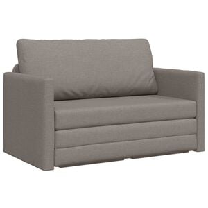 vidaXL Sof&aacute;-Cama Cinzento-acastanhado 124 x 71 x 78 cm tecido