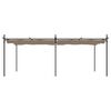 vidaXL Pérgola com toldo retrátil 589x292x230 cm cor cinza-acastanhado