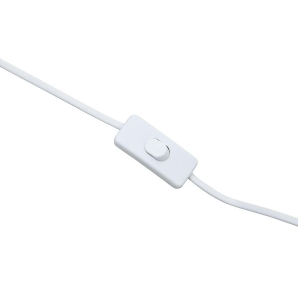 vidaXL Candeeiro de p&eacute; 61 cm E27 salgueiro branco