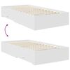 vidaXL Estrutura da Cama Branco 100 x 200 cm Madeira processada