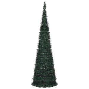 vidaXL &Aacute;rvore de Natal with LED String Lights Verde 150 x 150 cm PVC
